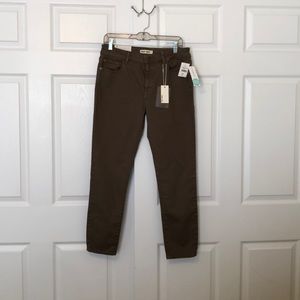 Warp and Weft SFO dusky green skinny jean 30/28